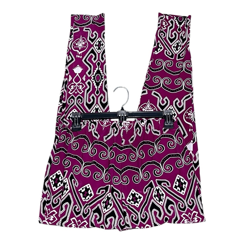 Ashley Stewart Pants Size 14/16 Bold Pink Geometric Print Elastic Waist Stretch - Picture 5 of 9